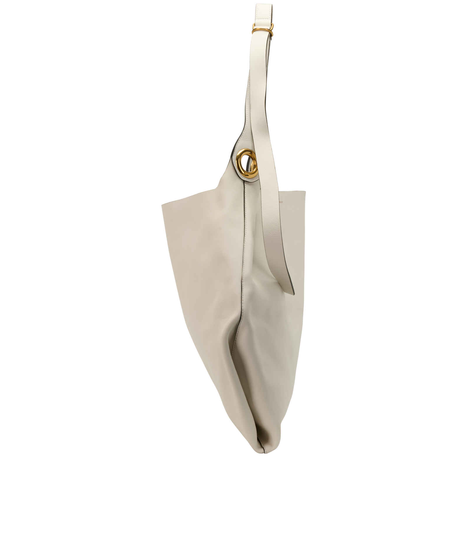 Grommet Hobo, &pound;320, Handbags, White, Leather, Side view